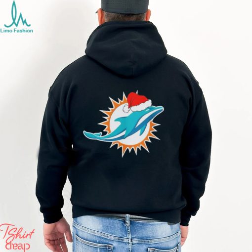 Miami Dolphins logo Santa Hat Christmas 2023 Shirt