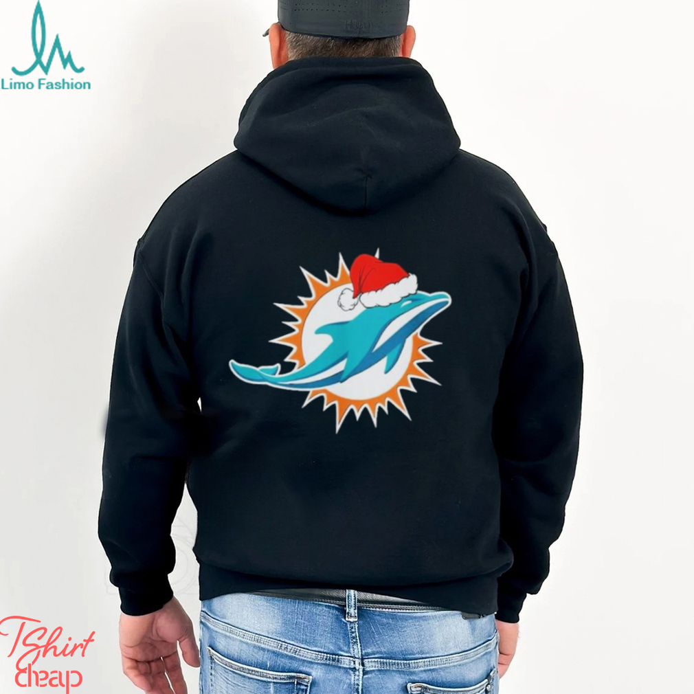 Miami Dolphins logo Santa Hat Christmas 2023 Shirt Miami Dolphins logo Santa Hat Christmas 2023 Shirt