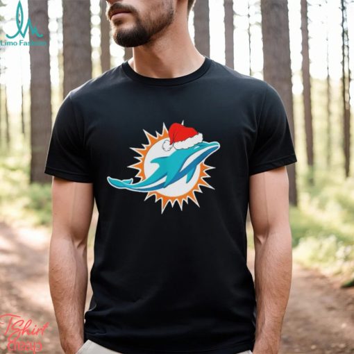 Miami Dolphins logo Santa Hat Christmas 2023 Shirt