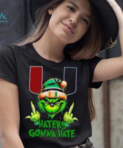 Miami Hurricanes Grinch middle finger haters gonna hate shirt