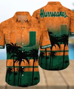 Miami Hurricanes Logo Coconut Tropical Hawaiian Shirt Beach Gift For Fans