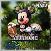 Michigan Wolverines NCAA Mickey Mouse Christmas Tree Decorations Custom Name Xmas Ornament