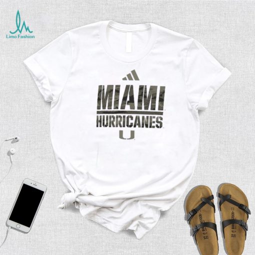 Miami Hurricanes adidas AEROREADY Military Appreciation Pregame T Shirt