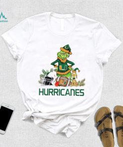 Miami Hurrincanes Grinch and Max dog funny Christmas shirt