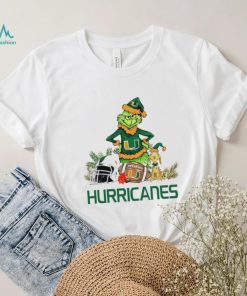 Miami Hurrincanes Grinch and Max dog funny Christmas shirt