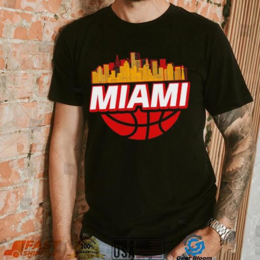 Miami basketball city logo gift shirt