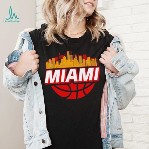 Miami basketball city logo gift shirt