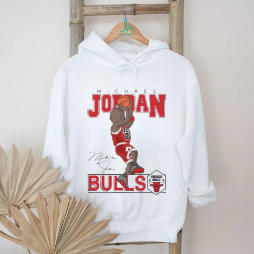 Michael Jordan Chicagon Bulls cartoon signature shirt