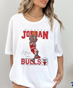 Michael Jordan Chicagon Bulls cartoon signature shirt