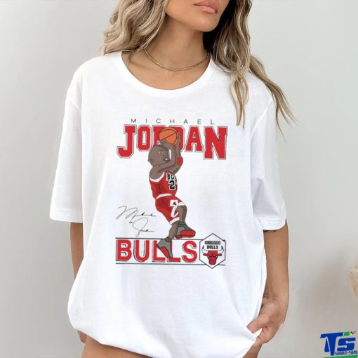 Michael Jordan Chicagon Bulls cartoon signature shirt