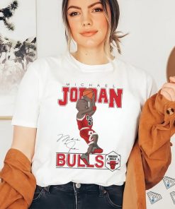 Michael Jordan Chicagon Bulls cartoon signature shirt
