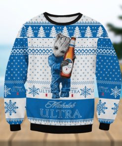 Michelob Ultra Baby Groot Ugly Christmas Sweater