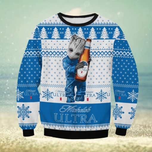 Michelob Ultra Baby Groot Ugly Christmas Sweater