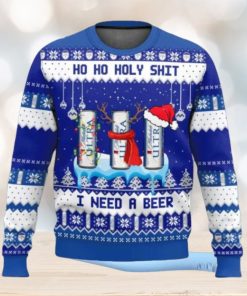 Michelob Ultra Ho Ho Holy Shit I Need A Beer Ugly Christmas Sweater