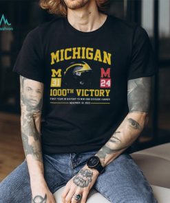 Michigan Wolverines 1000th Victory First Team In History To Win 1000 Division 1 Games November 18, Helmet 2023 Shirt