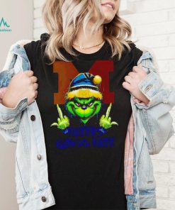 Michigan Wolverines Grinch middle finger haters gonna hate shirt
