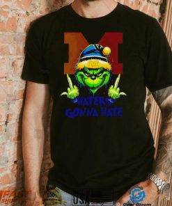Michigan Wolverines Grinch middle finger haters gonna hate shirt