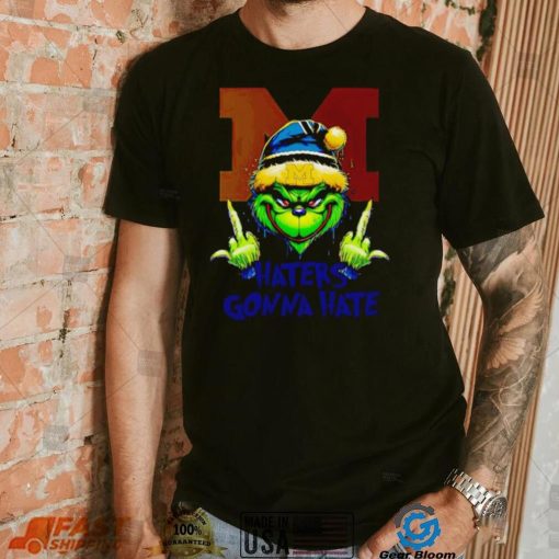 Michigan Wolverines Grinch middle finger haters gonna hate shirt