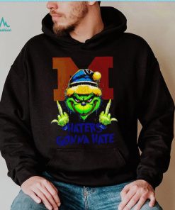 Michigan Wolverines Grinch middle finger haters gonna hate shirt