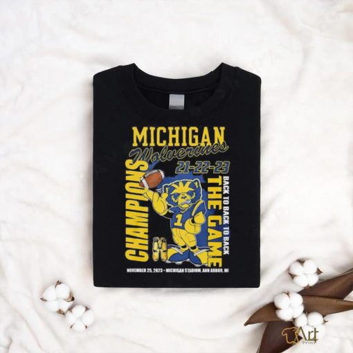 Michigan Wolverines Mascot Back To Back To Back The Game Champions Shirt