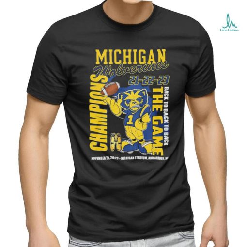 Michigan Wolverines Mascot Back To Back To Back The Game Champions Shirt