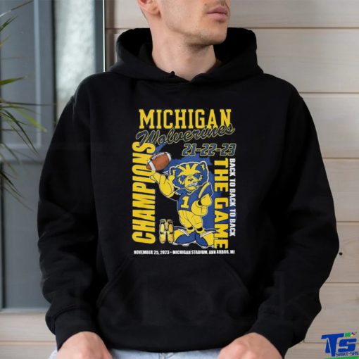 Michigan Wolverines Mascot Back To Back To Back The Game Champions Shirt