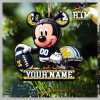 Miami Hurricanes NCAA Mickey Mouse Christmas Tree Decorations Custom Name Xmas Ornament