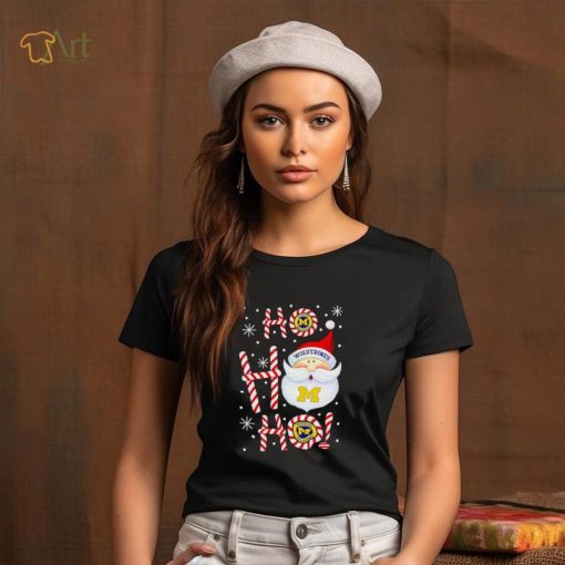 Michigan Wolverines Santa Claus ho ho ho shirt