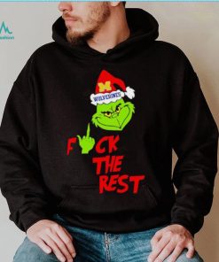 Michigan Wolverines Santa Grinch fuck the rest shirt