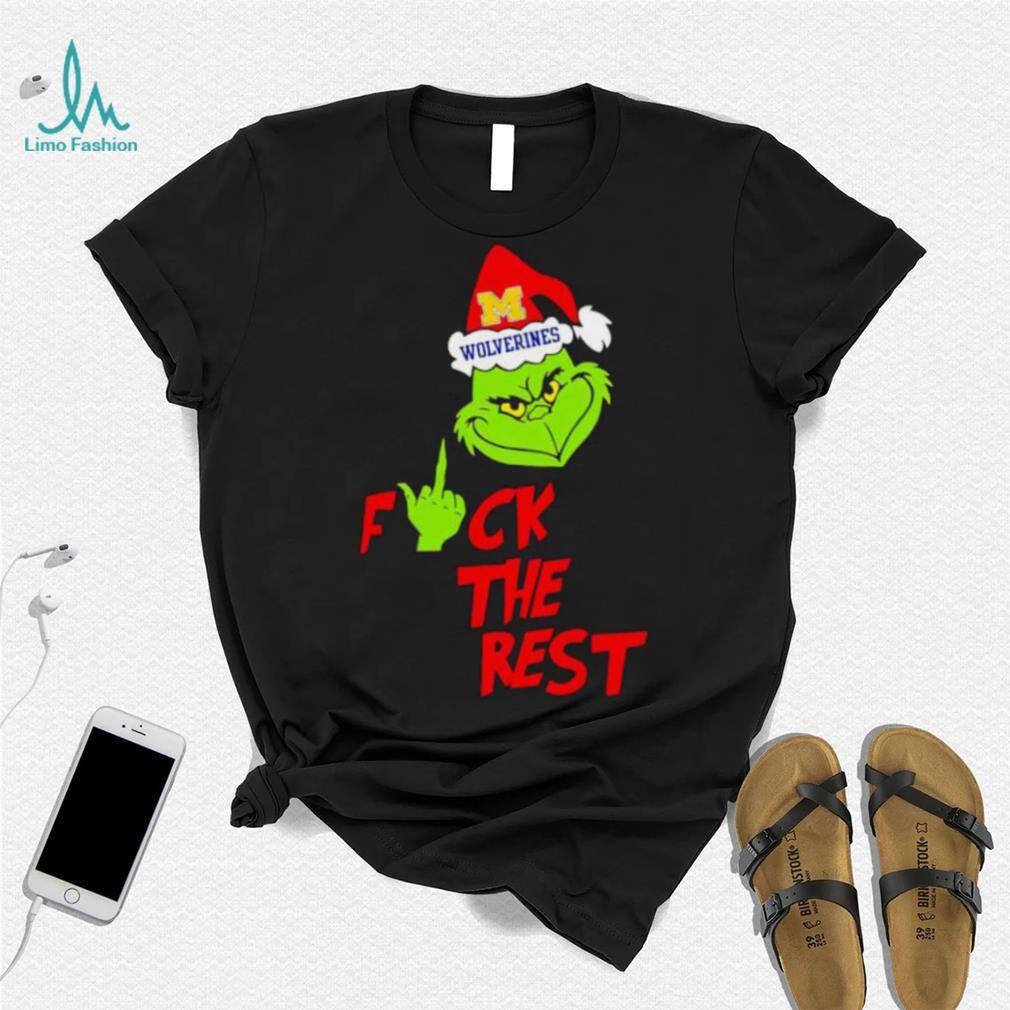 Michigan Wolverines Santa Grinch fuck the rest shirt Michigan Wolverines Santa Grinch fuck the rest shirt