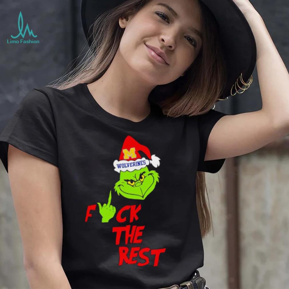 Michigan Wolverines Santa Grinch fuck the rest shirt Michigan Wolverines Santa Grinch fuck the rest shirt