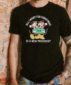 Mickey And Minnie Mouse All I Want For Christmas Is A New President T Shirt