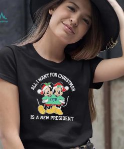 Mickey And Minnie Mouse All I Want For Christmas Is A New President T Shirt