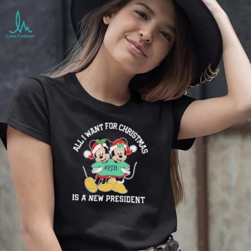 Mickey And Minnie Mouse All I Want For Christmas Is A New President T Shirt