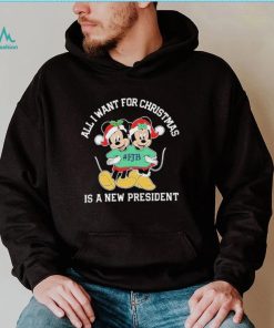 Mickey And Minnie Mouse All I Want For Christmas Is A New President T Shirt