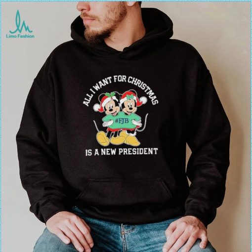 Mickey And Minnie Mouse All I Want For Christmas Is A New President T Shirt