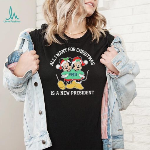 Mickey And Minnie Mouse All I Want For Christmas Is A New President T Shirt