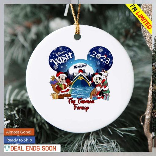 Mickey Minnie Disney wish Christmas custom name ornament