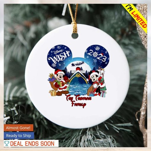 Mickey Minnie Disney wish Christmas custom name ornament