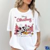 Mickey Minnie Goofy Daisy Donald Disney Pink Christmas the most magical place on earth shirt