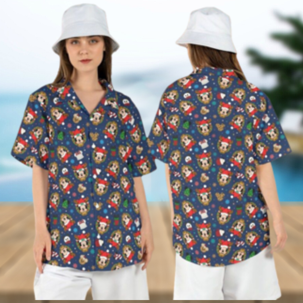 Mickey Minnie Tree Disney Christmas Hawaiian Shirts Button Xmas Holiday Aloha Mickey Minnie Tree Disney Christmas Hawaiian Shirts Button Xmas Holiday Aloha