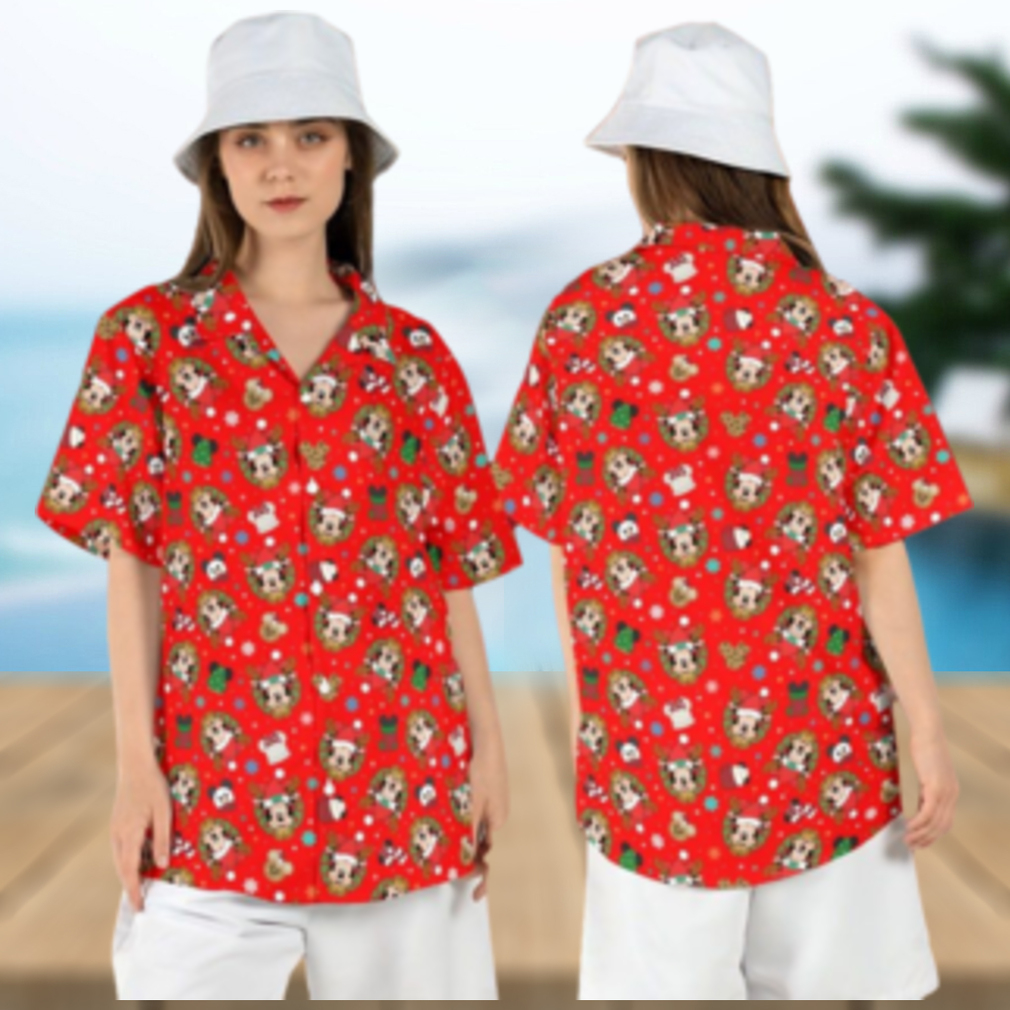 Mickey Minnie Xmas Disneyland Christmas Hawaiian Shirts Button Up Holiday Tree Mickey Minnie Xmas Disneyland Christmas Hawaiian Shirts Button Up Holiday Tree