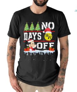 Mickey Mouse Hat Santa No Days Off Waffle House Merry Christmas Shirt