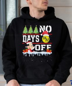 Mickey Mouse Hat Santa No Days Off Waffle House Merry Christmas Shirt