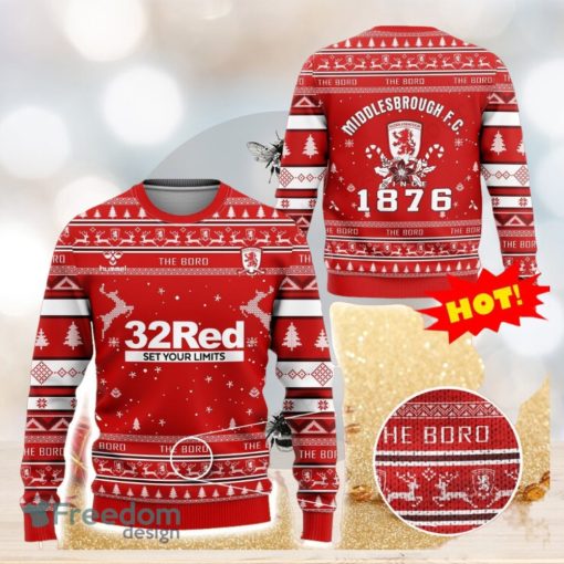 Middlesbrough FC The Boro 3D Ugly Christmas Sweater