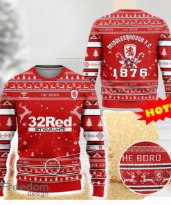 Middlesbrough FC The Boro 3D Ugly Christmas Sweater