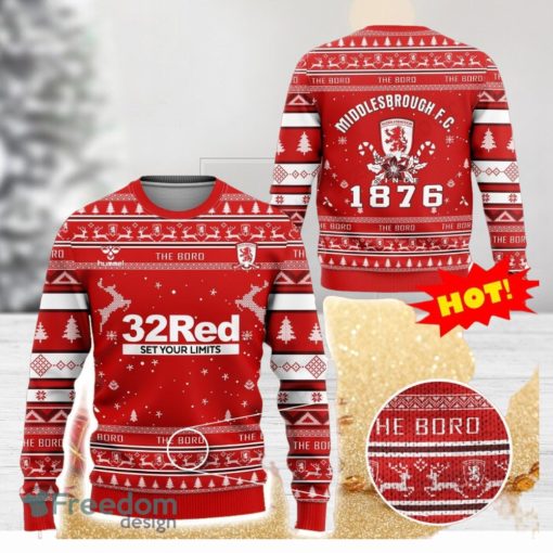 Middlesbrough FC The Boro 3D Ugly Christmas Sweater