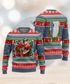 Mikasa Ackerman Attack on Titan Anime Ugly Christmas Sweater Xmas Gift