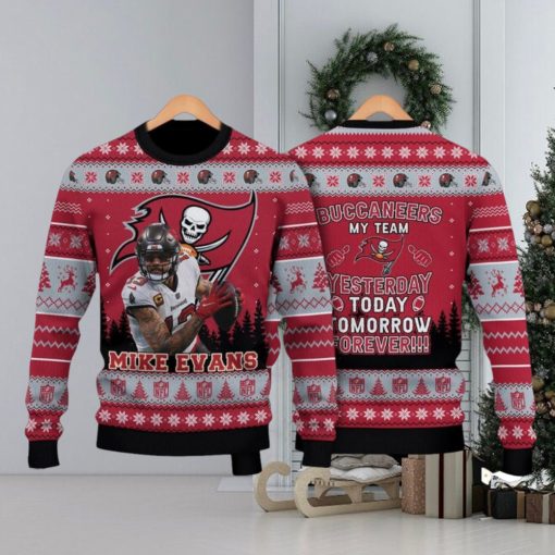 Mike Evans Tampa Bay Buccaneers My Team Forever NFL Christmas Ugly Sweater 3D Gift Christmas