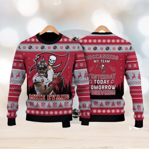 Mike Evans Tampa Bay Buccaneers My Team Forever NFL Christmas Ugly Sweater 3D Gift Christmas